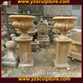 Large Garden Antique Marble Flowerpots